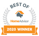 Best of HomeAdvisor 2020 Winner award badge with laurel wreath